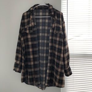 Prettylittlething oversized flannel